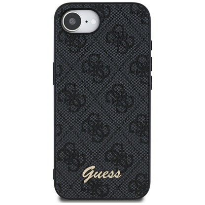 Tok a Apple iPhone 16e-hez, Guess, 4G Script Logo, Fekete