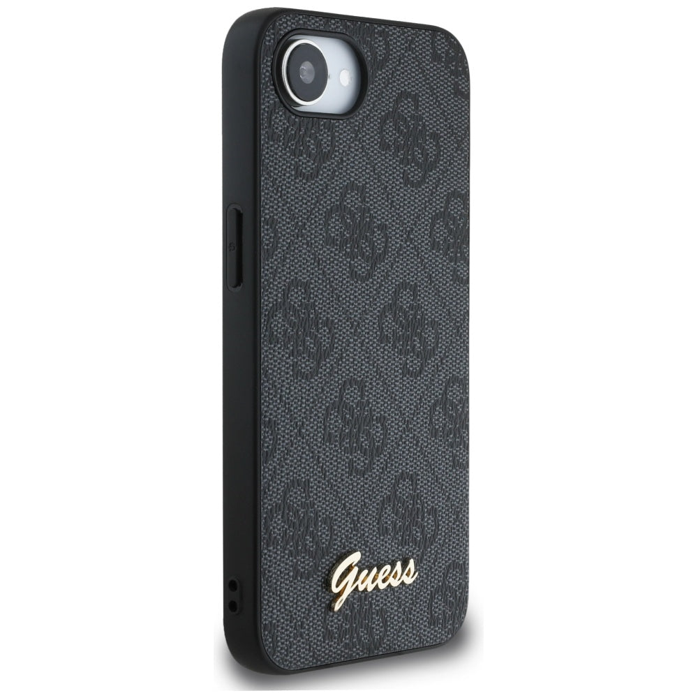 Tok a Apple iPhone 16e-hez, Guess, 4G Script Logo, Fekete