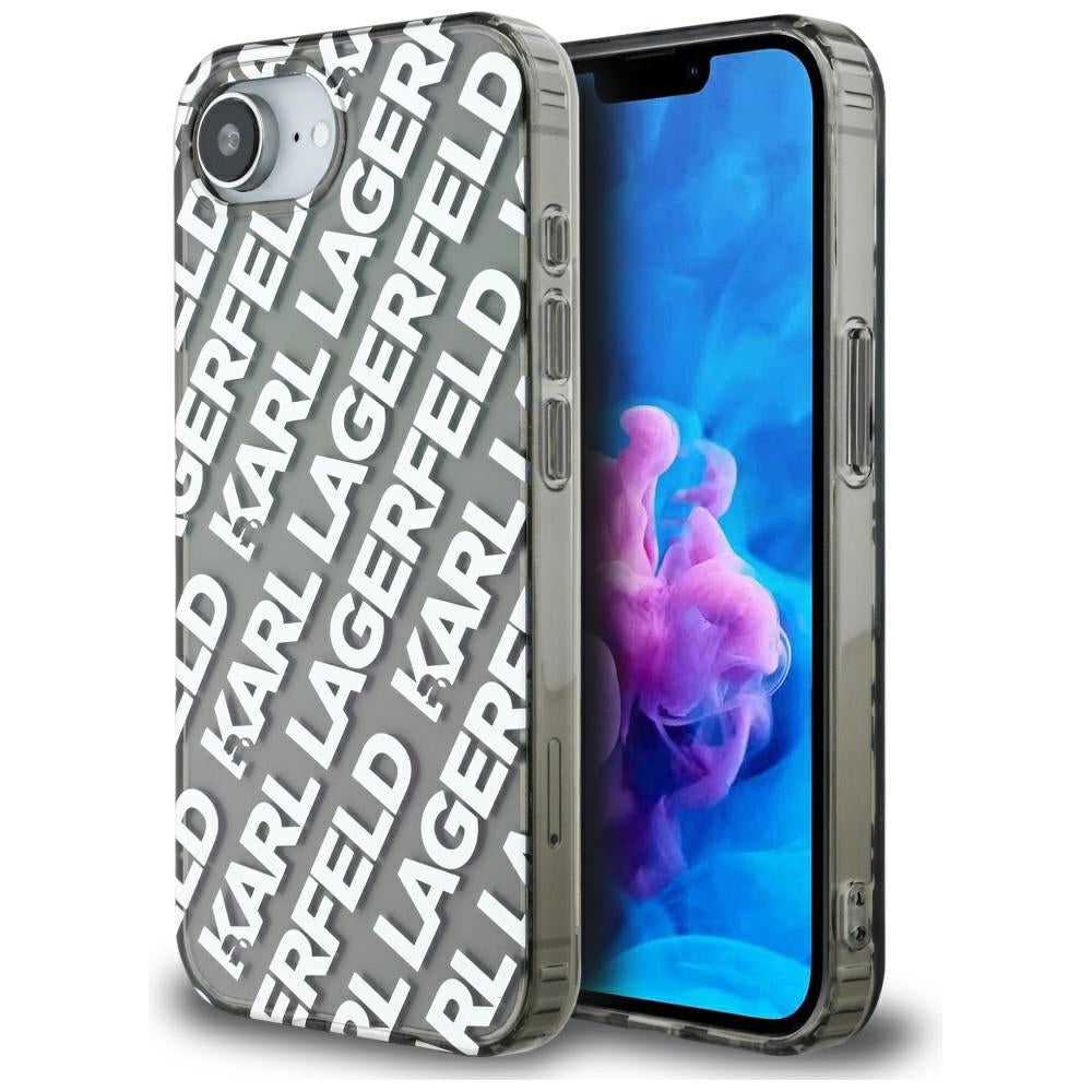 Tok Apple iPhone 16e-hez, Karl Lagerfeld, IML Luxury Silver Fullover Logo, Ezüst