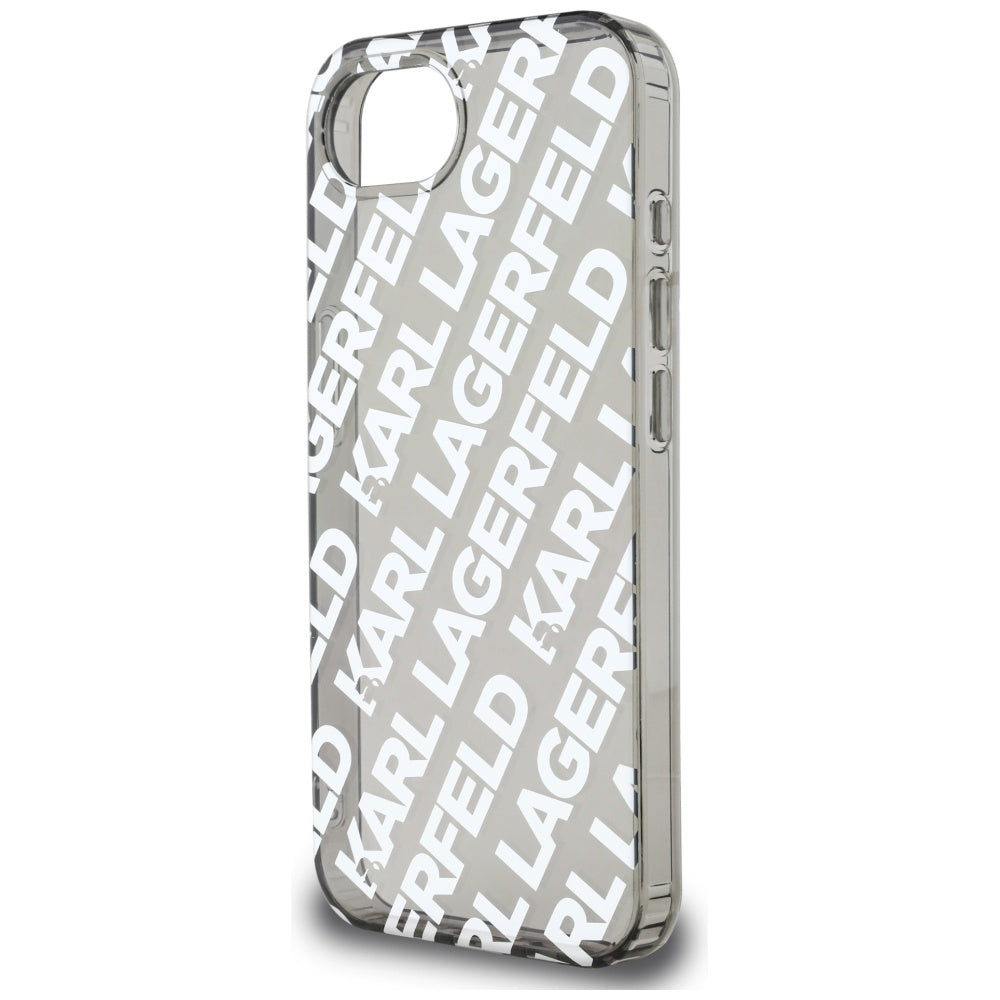 Tok Apple iPhone 16e-hez, Karl Lagerfeld, IML Luxury Silver Fullover Logo, Ezüst