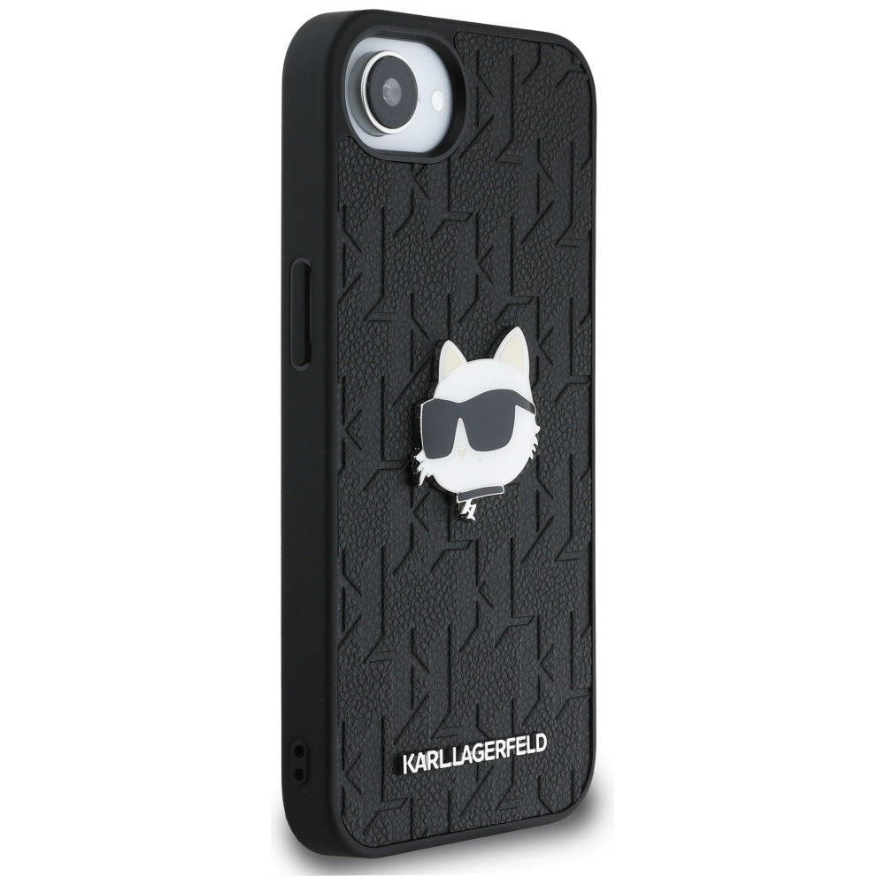 Tok Apple iPhone 16e-hez, Karl Lagerfeld, Monogram Choupette's Head, Fekete