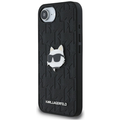 Tok Apple iPhone 16e-hez, Karl Lagerfeld, Monogram Choupette's Head, Fekete