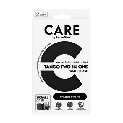 Tok Apple iPhone 16e-hez, PanzerGlass, Care Feature Tango Two-in-One, Fekete