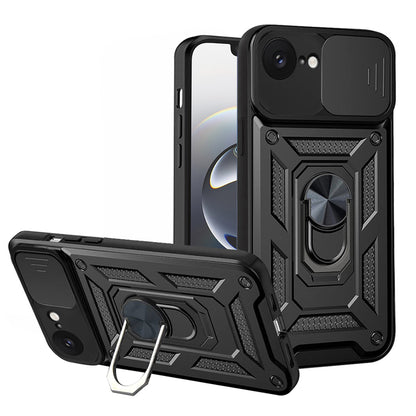 Tok Apple iPhone 17e / 16e-hez, Techsuit, CamShield, Fekete