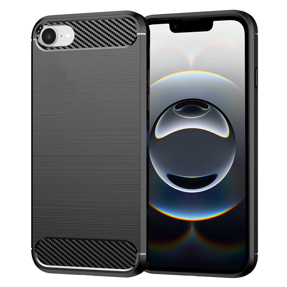 Tok Apple iPhone 17e / 16e-hez, Techsuit, Karbon, Fekete