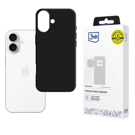 Tok a Apple iPhone 17-hez, 3MK, Matt Pro, Fekete