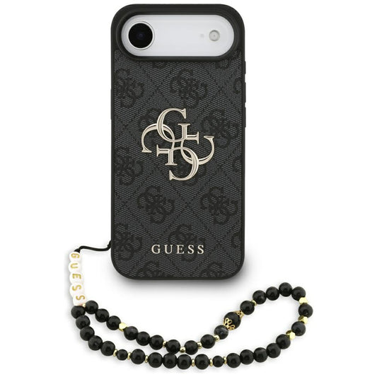 Tok Apple iPhone 17 Air-hoz, Guess, 4G Classic Logo pánttal, Fekete