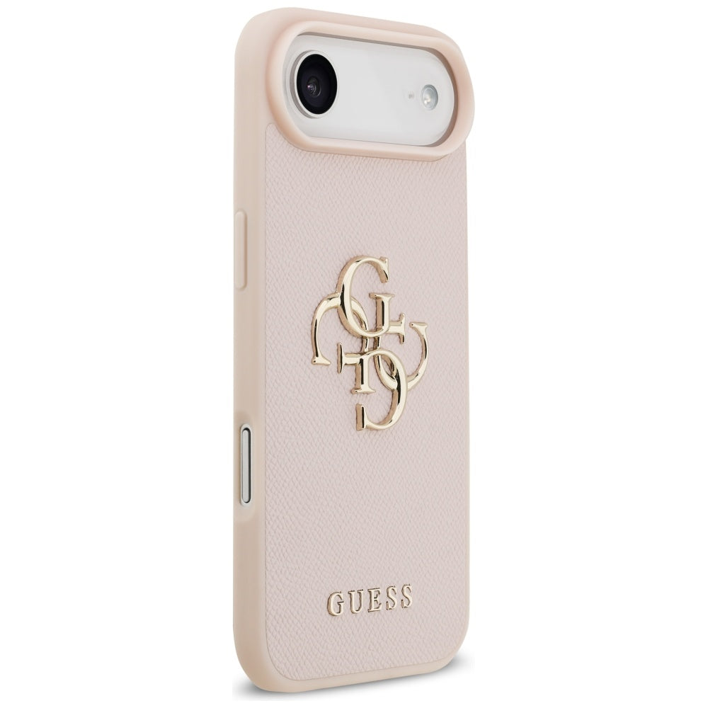 Tok Apple iPhone 17 Air-hoz, Guess, 4G Grained Big and Classic Logo, Rózsaszín