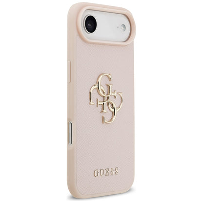 Tok Apple iPhone 17 Air-hoz, Guess, 4G Grained Big and Classic Logo, Rózsaszín
