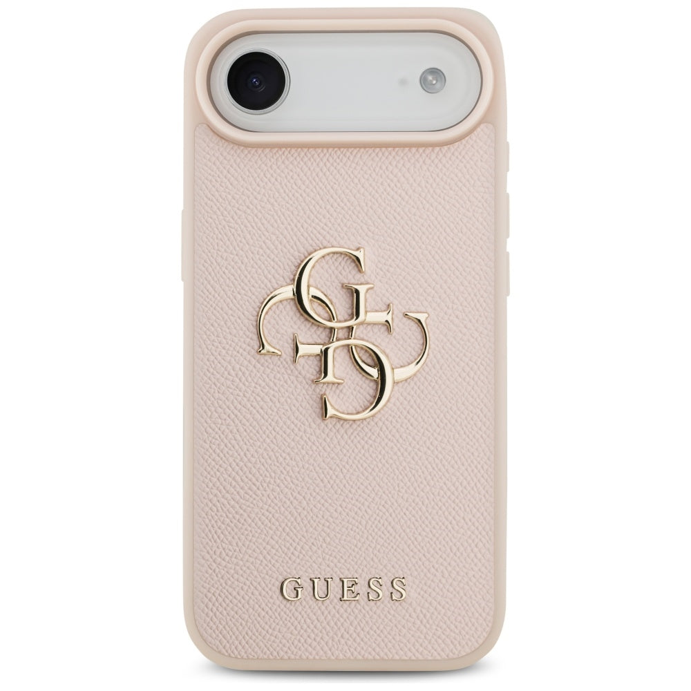 Tok Apple iPhone 17 Air-hoz, Guess, 4G Grained Big and Classic Logo, Rózsaszín