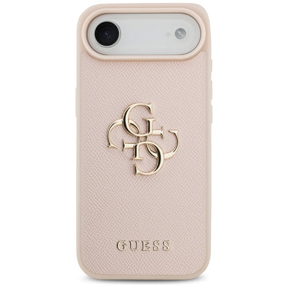 Tok Apple iPhone 17 Air-hoz, Guess, 4G Grained Big and Classic Logo, Rózsaszín
