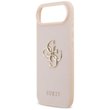 Tok Apple iPhone 17 Air-hoz, Guess, 4G Grained Big and Classic Logo, Rózsaszín