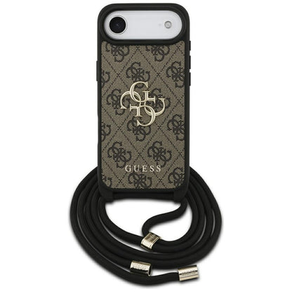 Tok a Apple iPhone 17 Air-hoz, Guess, Crossbody Cord 4G Big Log, barna