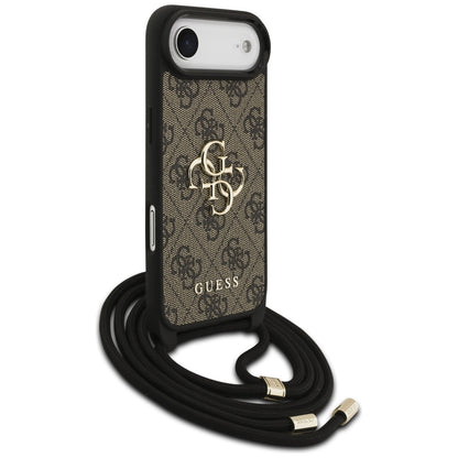 Tok a Apple iPhone 17 Air-hoz, Guess, Crossbody Cord 4G Big Log, barna