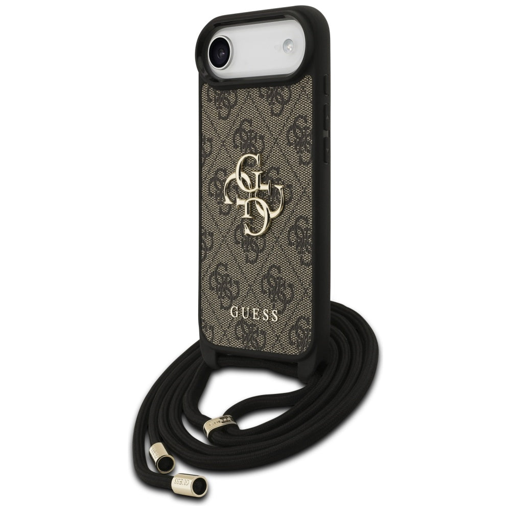 Tok a Apple iPhone 17 Air-hoz, Guess, Crossbody Cord 4G Big Log, barna