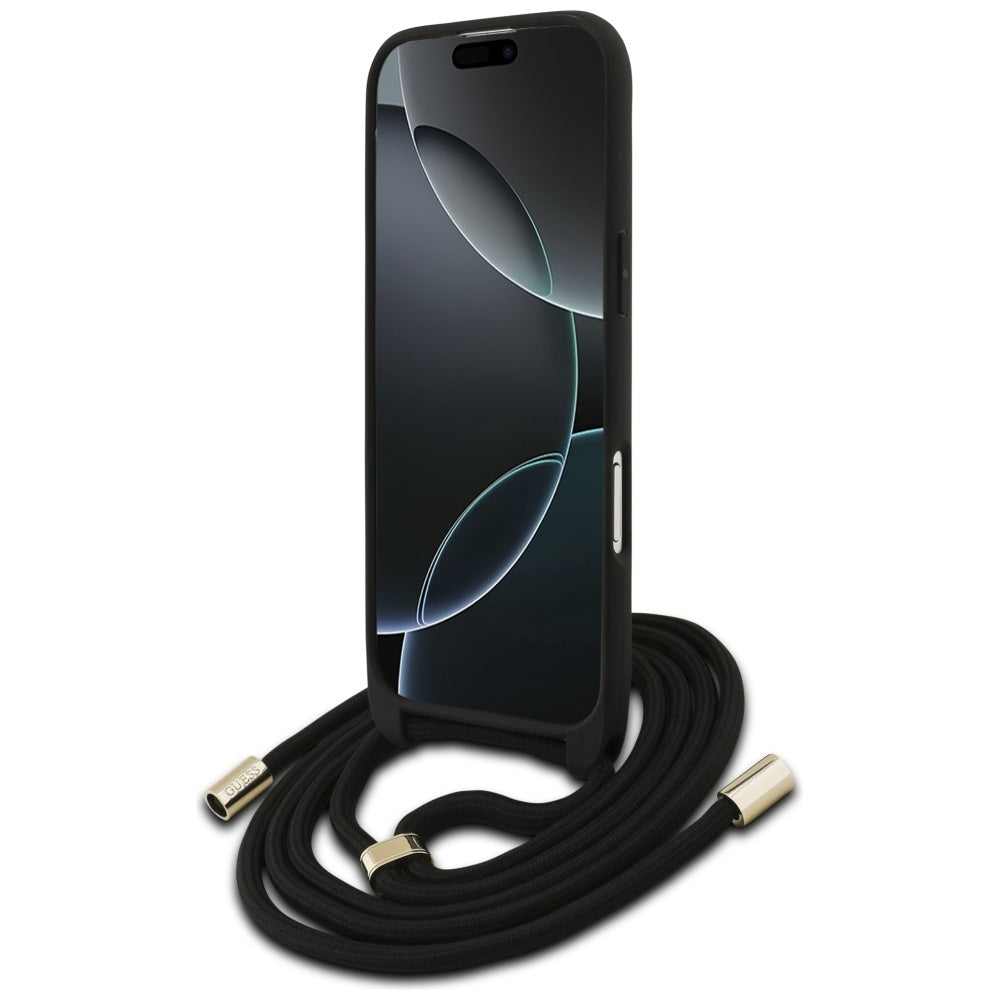 Tok a Apple iPhone 17 Air-hoz, Guess, Crossbody Cord 4G Big Log, barna