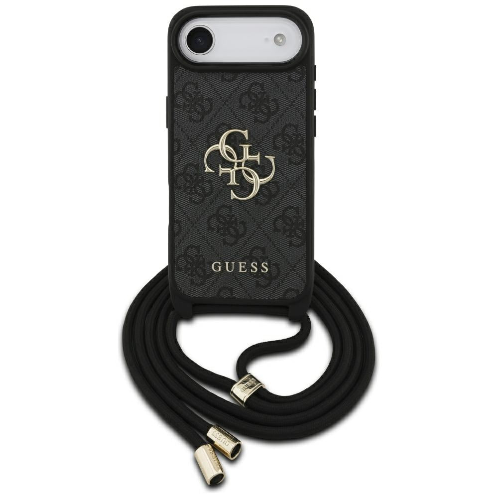 Tok a Apple iPhone 17 Air-hoz, Guess, Crossbody Cord 4G Big Log, Fekete