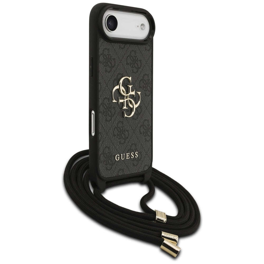Tok a Apple iPhone 17 Air-hoz, Guess, Crossbody Cord 4G Big Log, Fekete