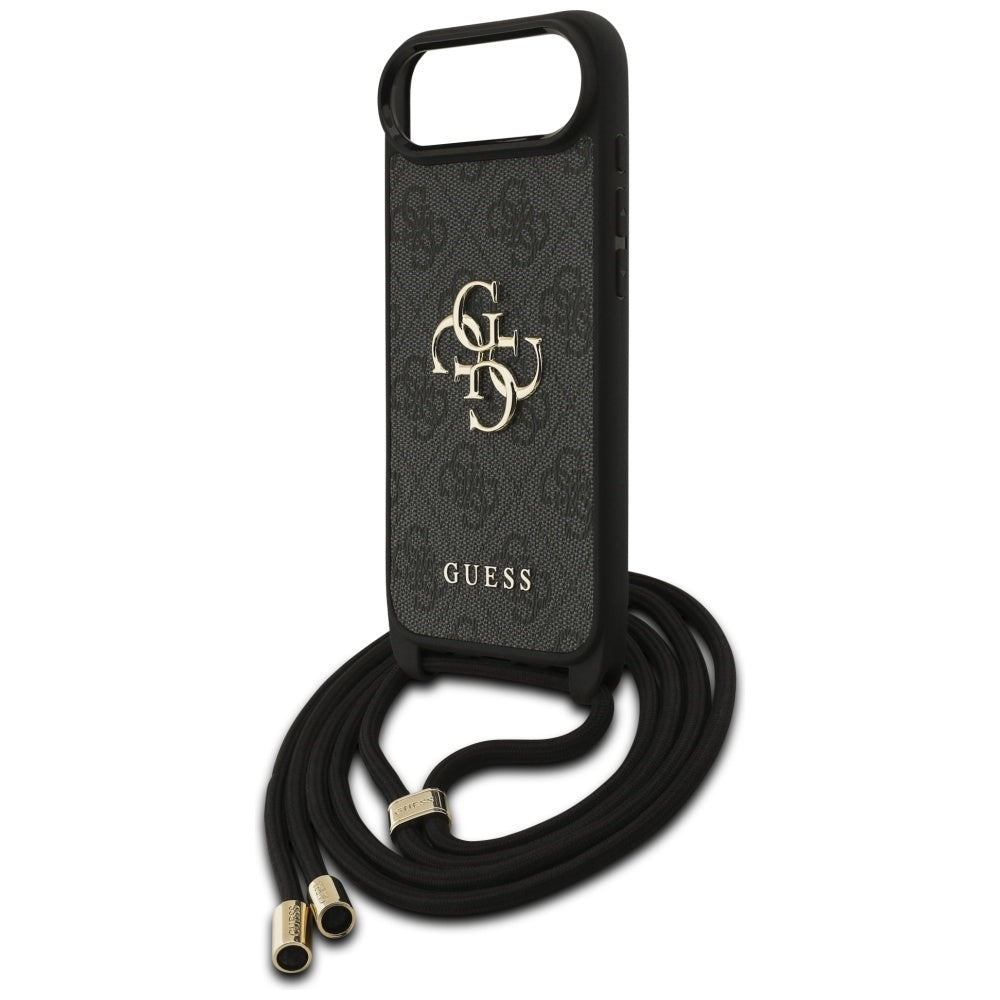 Tok a Apple iPhone 17 Air-hoz, Guess, Crossbody Cord 4G Big Log, Fekete