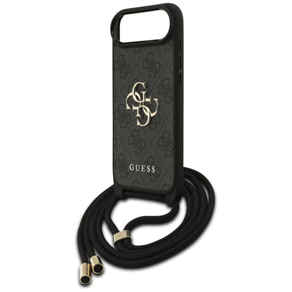Tok a Apple iPhone 17 Air-hoz, Guess, Crossbody Cord 4G Big Log, Fekete