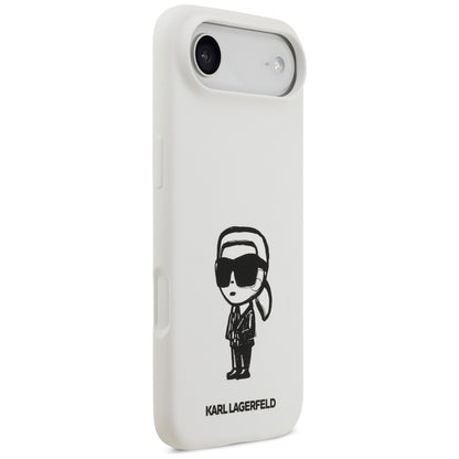 Tok a Apple iPhone 17 Air-hoz, Karl Lagerfeld, Sketch and Logo Karl, Fehér