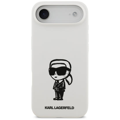 Tok a Apple iPhone 17 Air-hoz, Karl Lagerfeld, Sketch and Logo Karl, Fehér