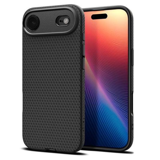 Tok a Apple iPhone 17 Air-hoz, Spigen, Liquid Air, Matt Fekete