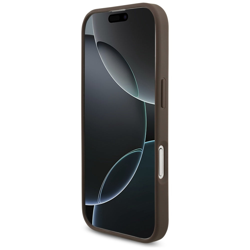 Tok Apple iPhone 17-hez, Guess, 4G Big Logo, Barna