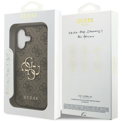 Tok Apple iPhone 17-hez, Guess, 4G Big Logo, Barna