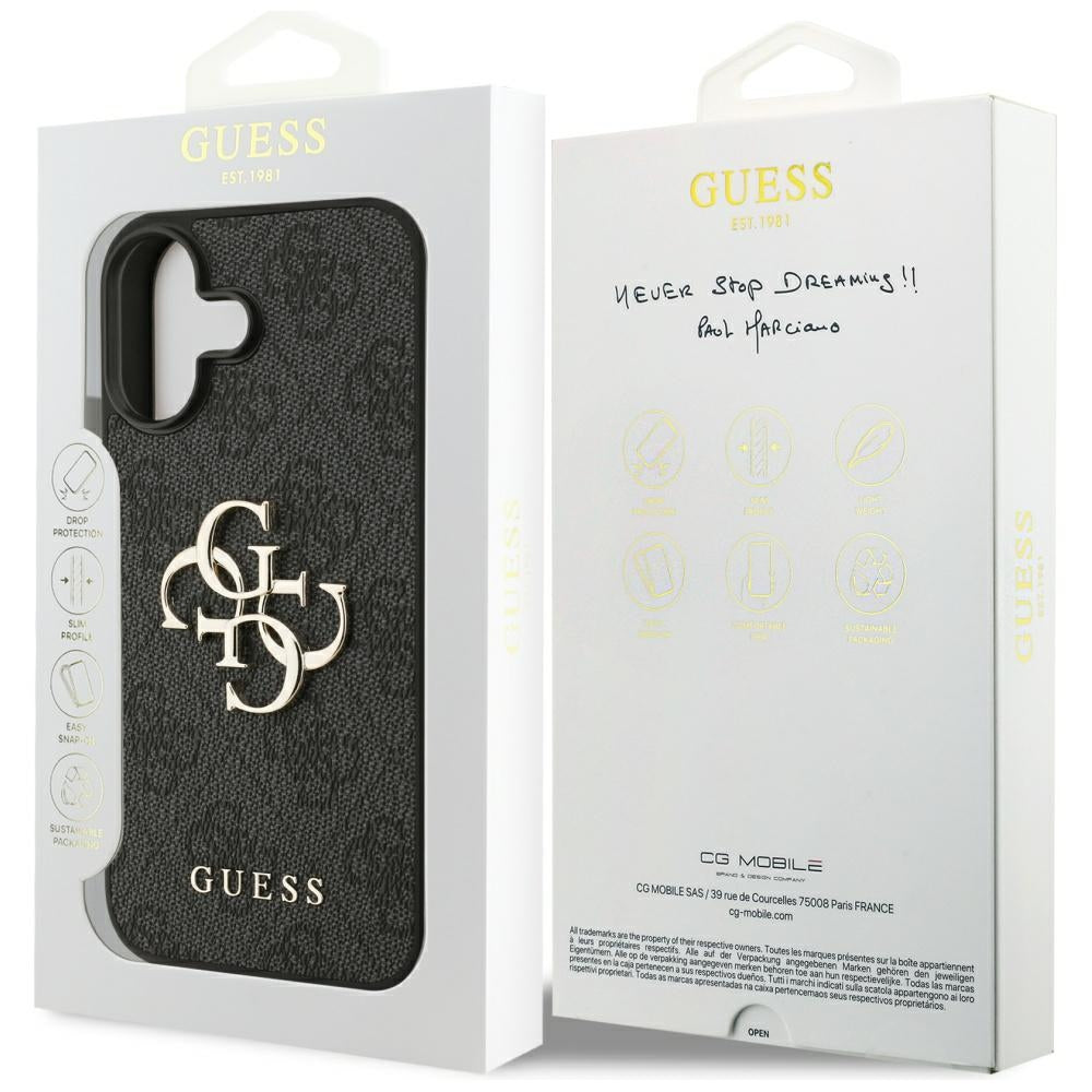 Tok Apple iPhone 17-hez, Guess, 4G Big Logo, Fekete