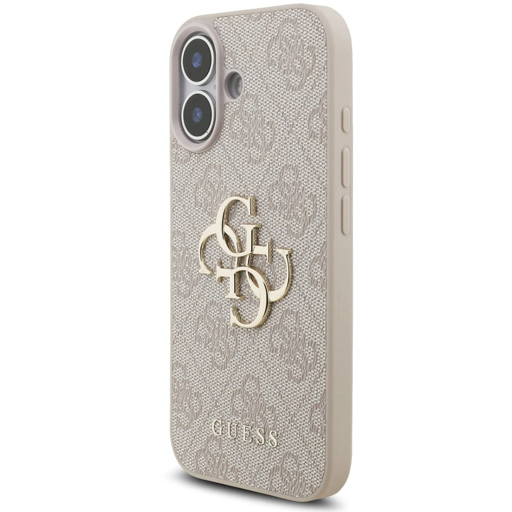 Tok Apple iPhone 17-hez, Guess, 4G Classic Logo with Strap, Rózsaszín