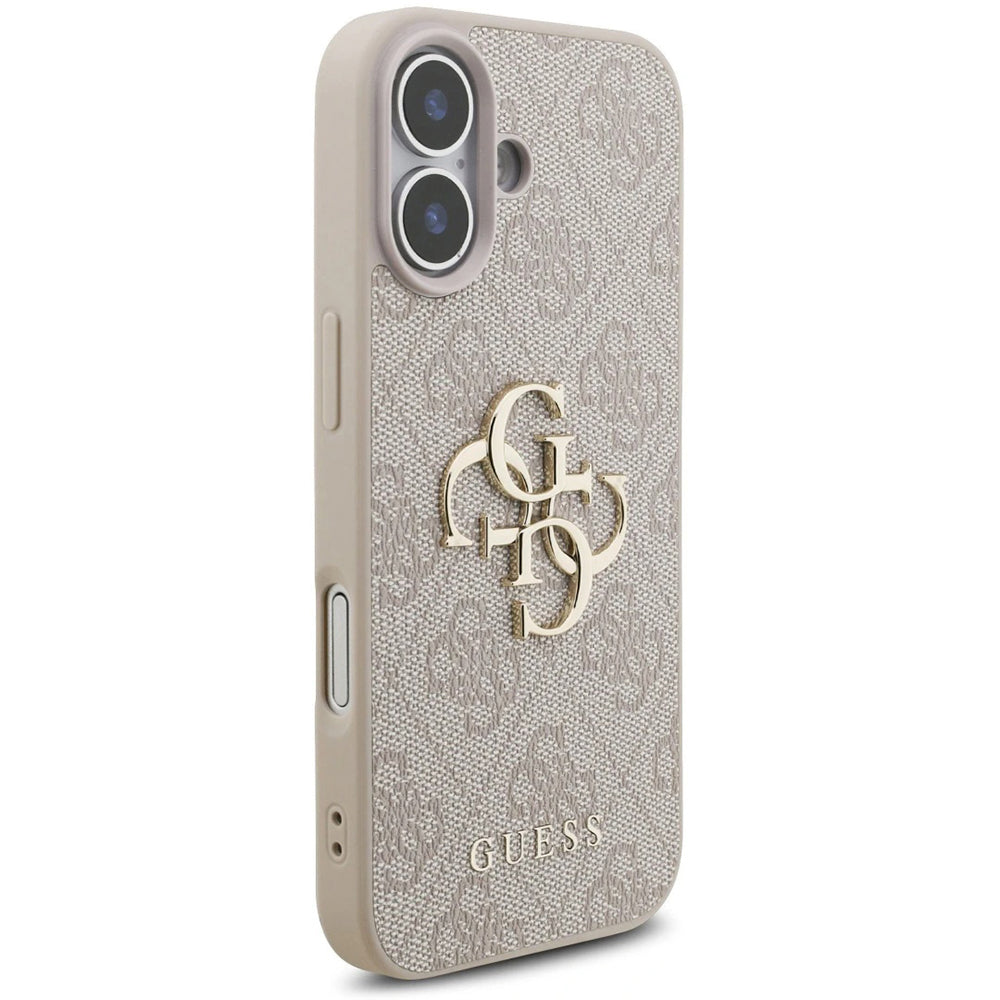 Tok Apple iPhone 17-hez, Guess, 4G Classic Logo with Strap, Rózsaszín
