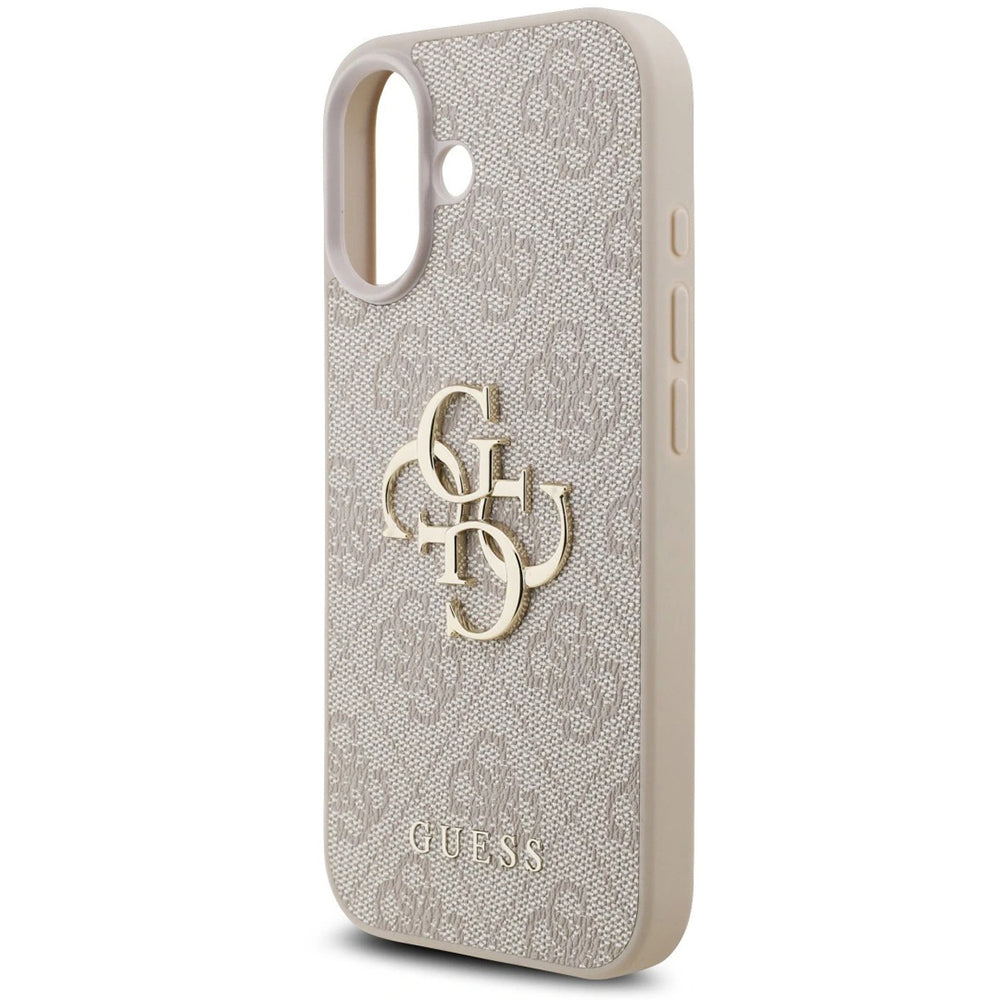 Tok Apple iPhone 17-hez, Guess, 4G Classic Logo with Strap, Rózsaszín