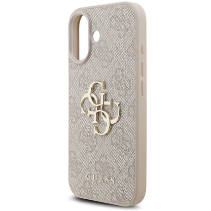 Tok Apple iPhone 17-hez, Guess, 4G Classic Logo with Strap, Rózsaszín