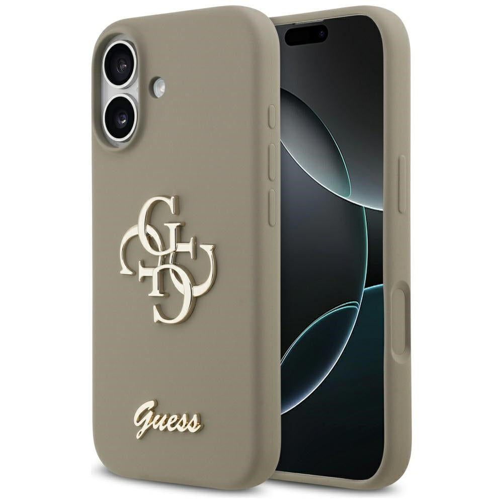 Tok a Apple iPhone 17-hez, Guess, Big 4G Script, Barna
