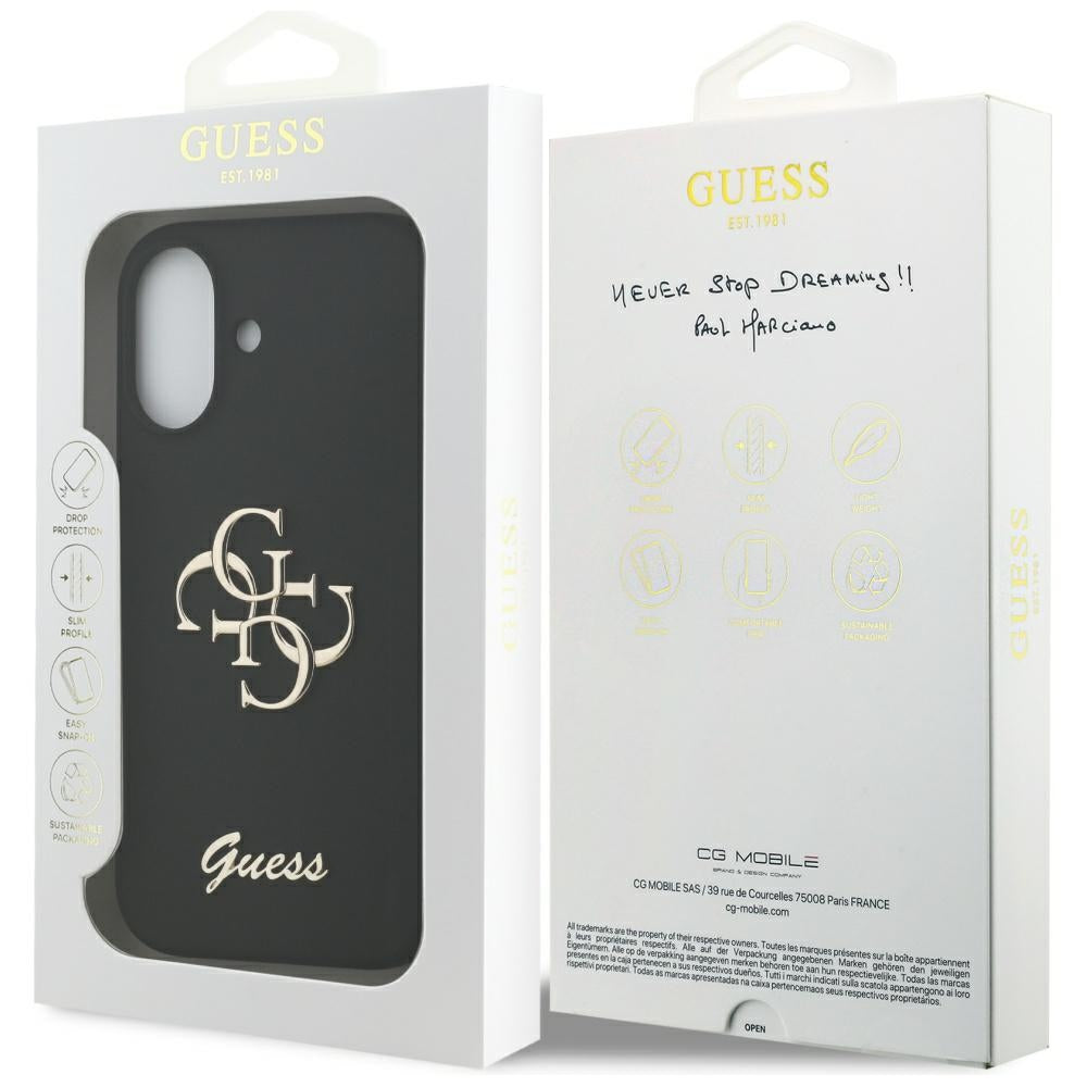 Tok a Apple iPhone 17-hez, Guess, Big 4G Script, Fekete