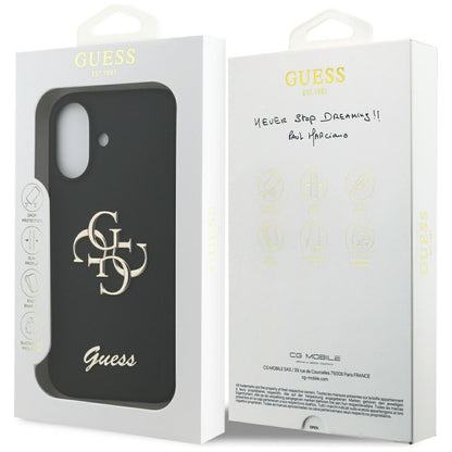 Tok a Apple iPhone 17-hez, Guess, Big 4G Script, Fekete