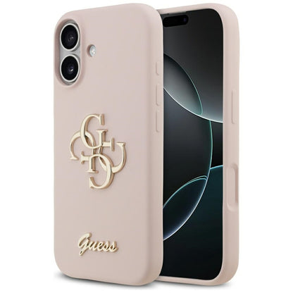 Tok a Apple iPhone 17-hez, Guess, Big 4G Script, Világos rózsaszín