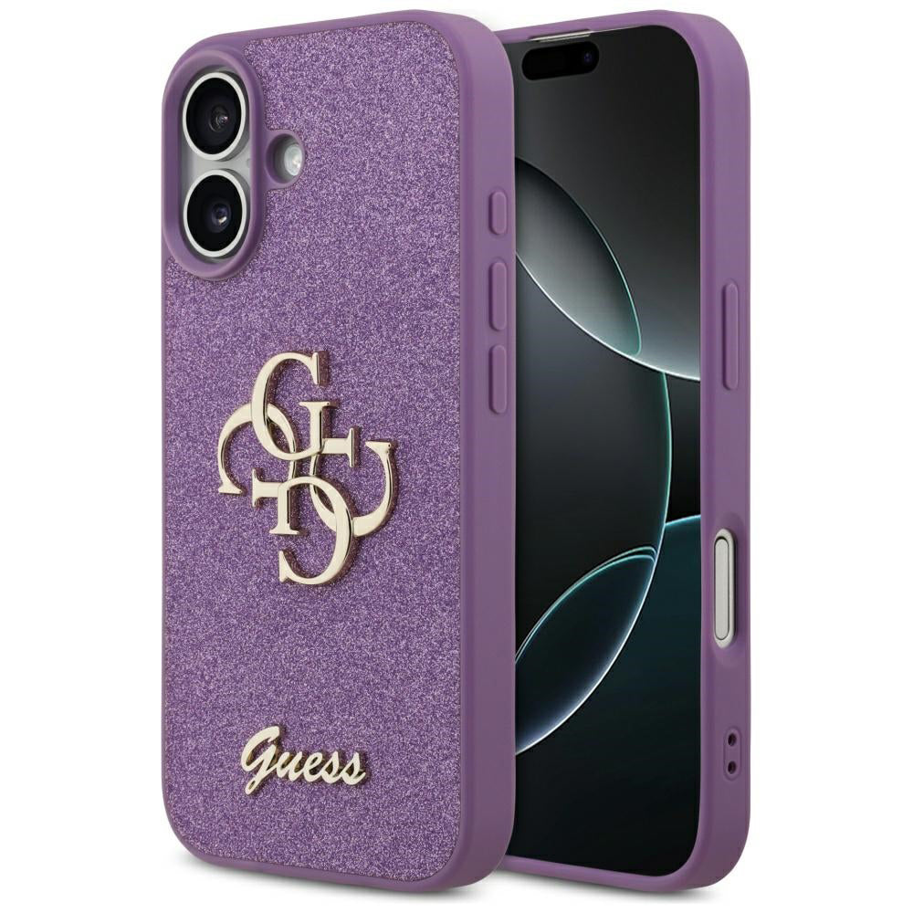 Tok a Apple iPhone 17-hez, Guess, Fixed Glitter Big 4G, Lila