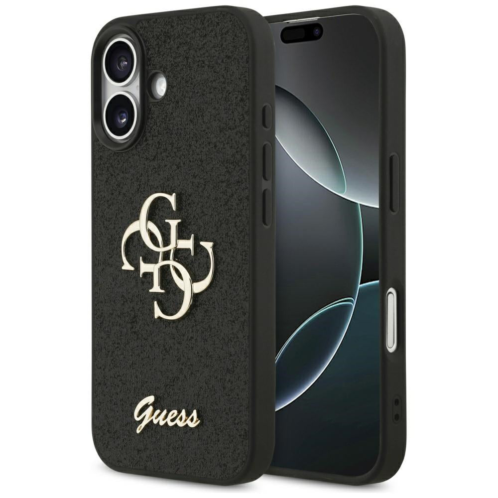 Tok a Apple iPhone 17-hez, Guess, Fixed Glitter Big 4G, Fekete