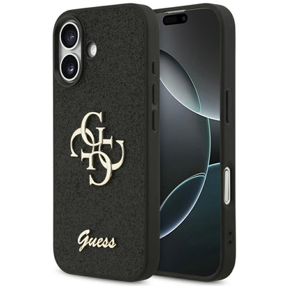 Tok a Apple iPhone 17-hez, Guess, Fixed Glitter Big 4G, Fekete