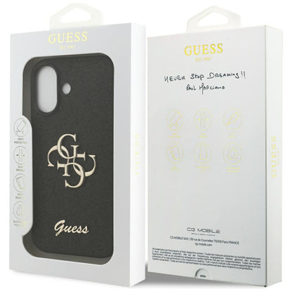 Tok a Apple iPhone 17-hez, Guess, Fixed Glitter Big 4G, Fekete
