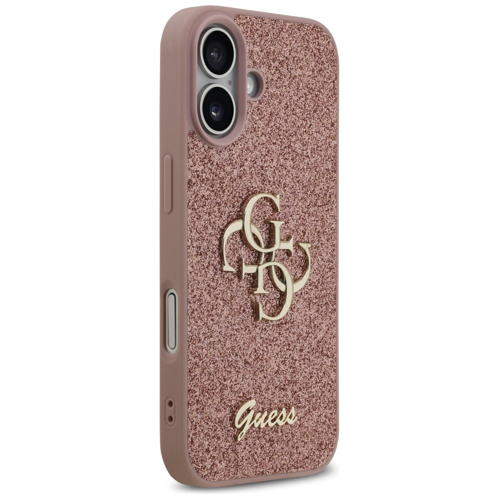 Tok Apple iPhone 17-hez, Guess, Fixed Glitter Big 4G, Rózsaszín