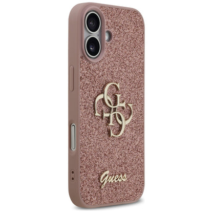 Tok Apple iPhone 17-hez, Guess, Fixed Glitter Big 4G, Rózsaszín