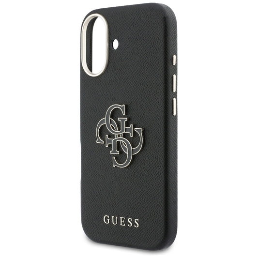 Tok Apple iPhone 17-hez, Guess, Resin Logo, Fekete