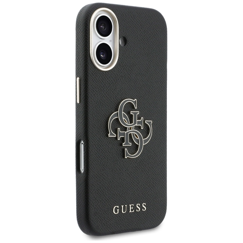 Tok Apple iPhone 17-hez, Guess, Resin Logo, Fekete