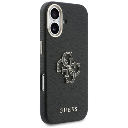 Tok Apple iPhone 17-hez, Guess, Resin Logo, Fekete