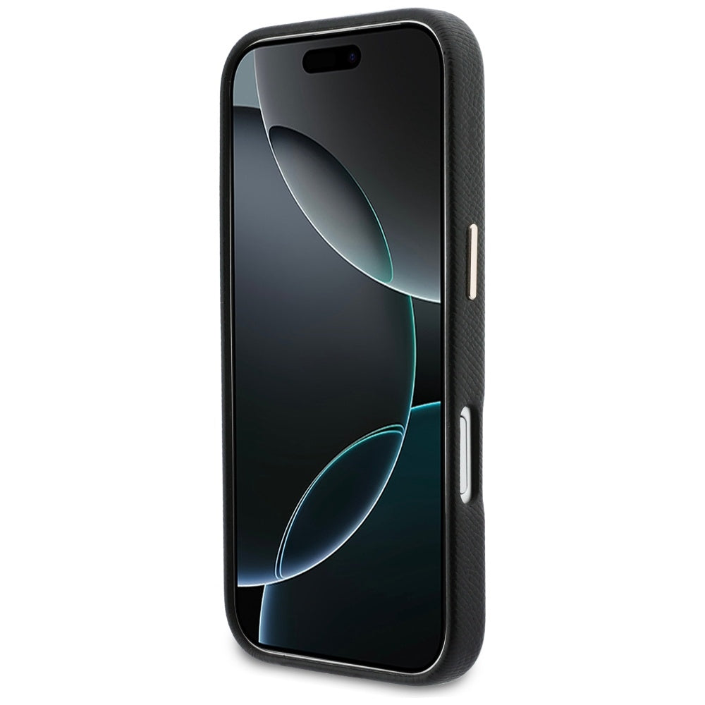 Tok Apple iPhone 17-hez, Guess, Resin Logo, Fekete