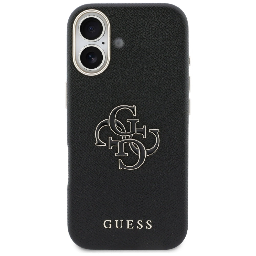Tok Apple iPhone 17-hez, Guess, Resin Logo, Fekete