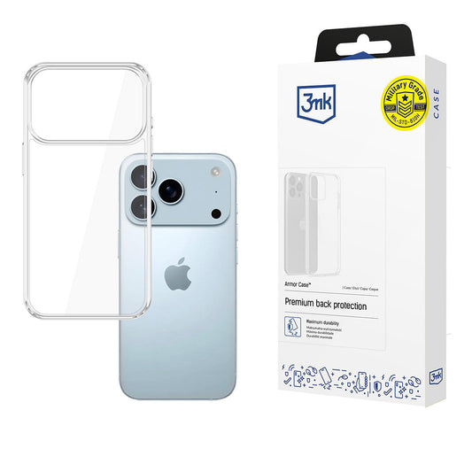 Tok a Apple iPhone 17 Pro-hoz, 3MK, Armor, Átlátszó